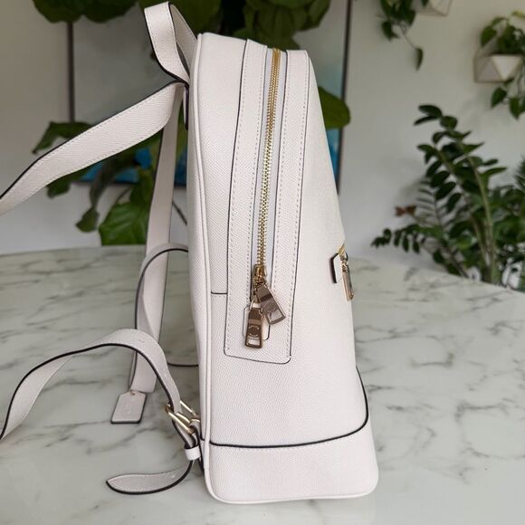 Coach Kenley Backpack Chalk White Crossgrain Leather Gold C5680 main image 16